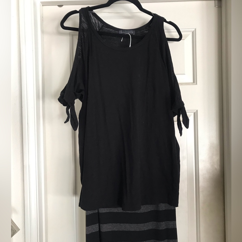 Women's Black Cold Shoulder Top by Sanctuary size-L - Picture 4 of 10